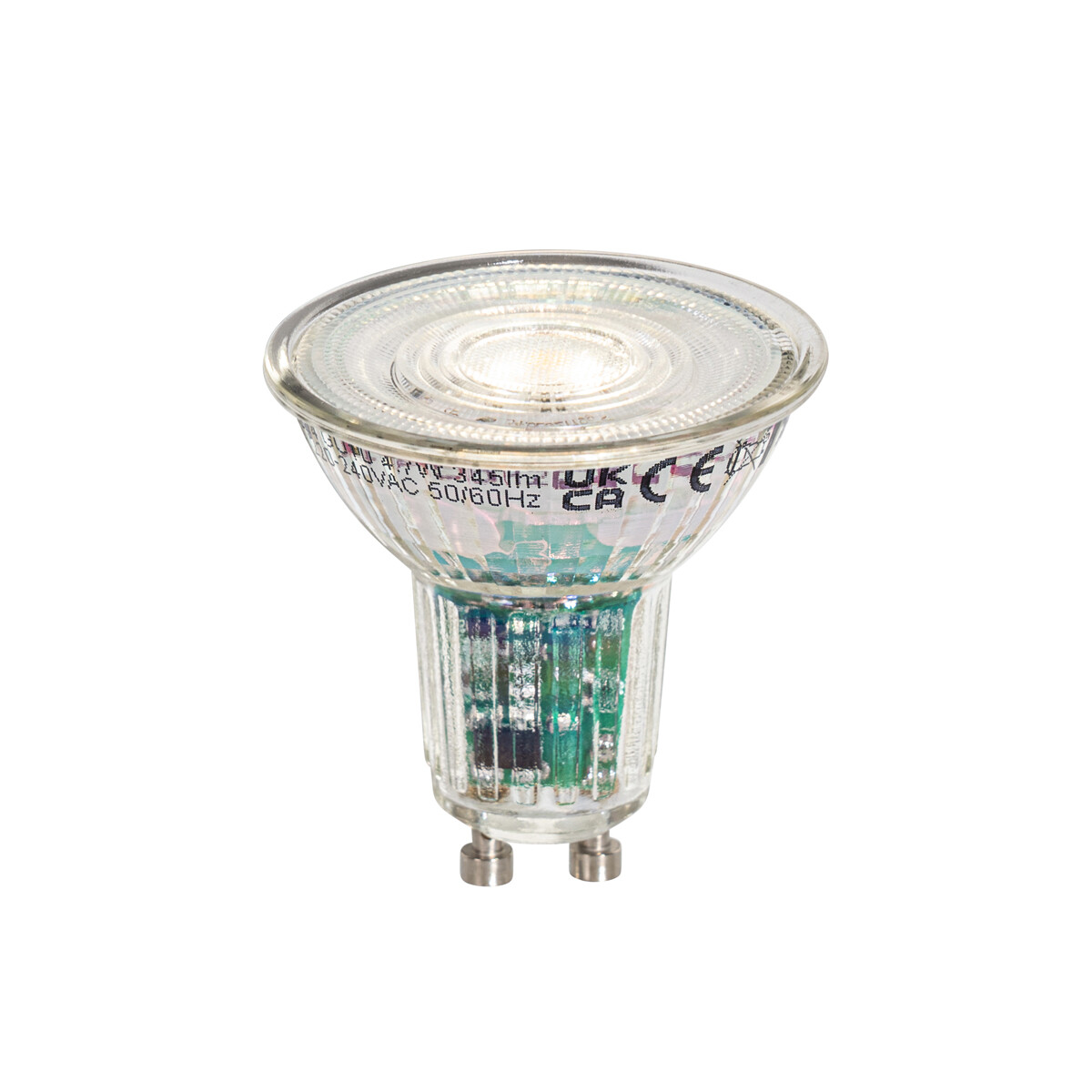 Chytré LED žárovky GU10 50 mm, jasné, 4,7 W, 345 lm, 2200–4000 K