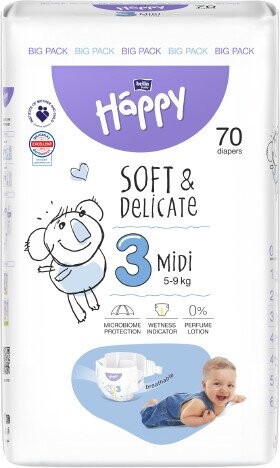 BELLA Baby HAPPY Soft&Delicate Midi 70 ks
