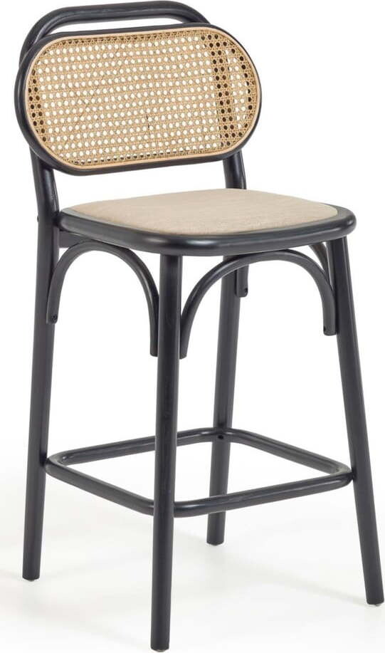 Černá barová židle z jilmového dřeva (výška sedáku 65 cm) Doriane – Kave Home