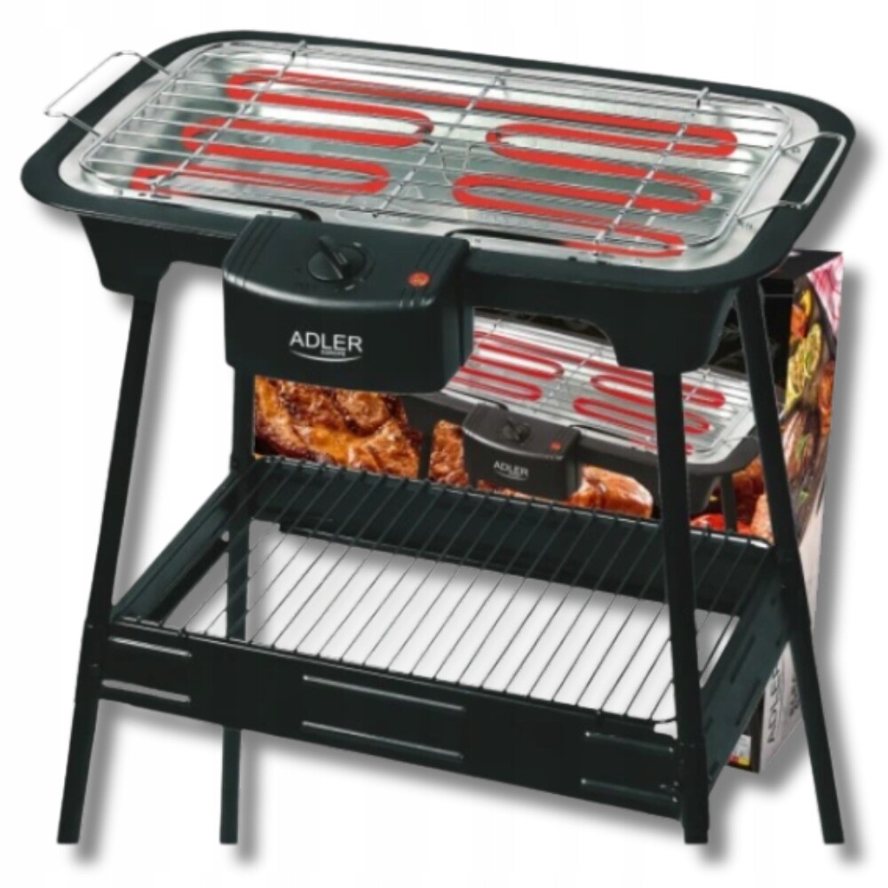 Silný zahradní Elektrický Gril Termostat stojící 2400W regulace