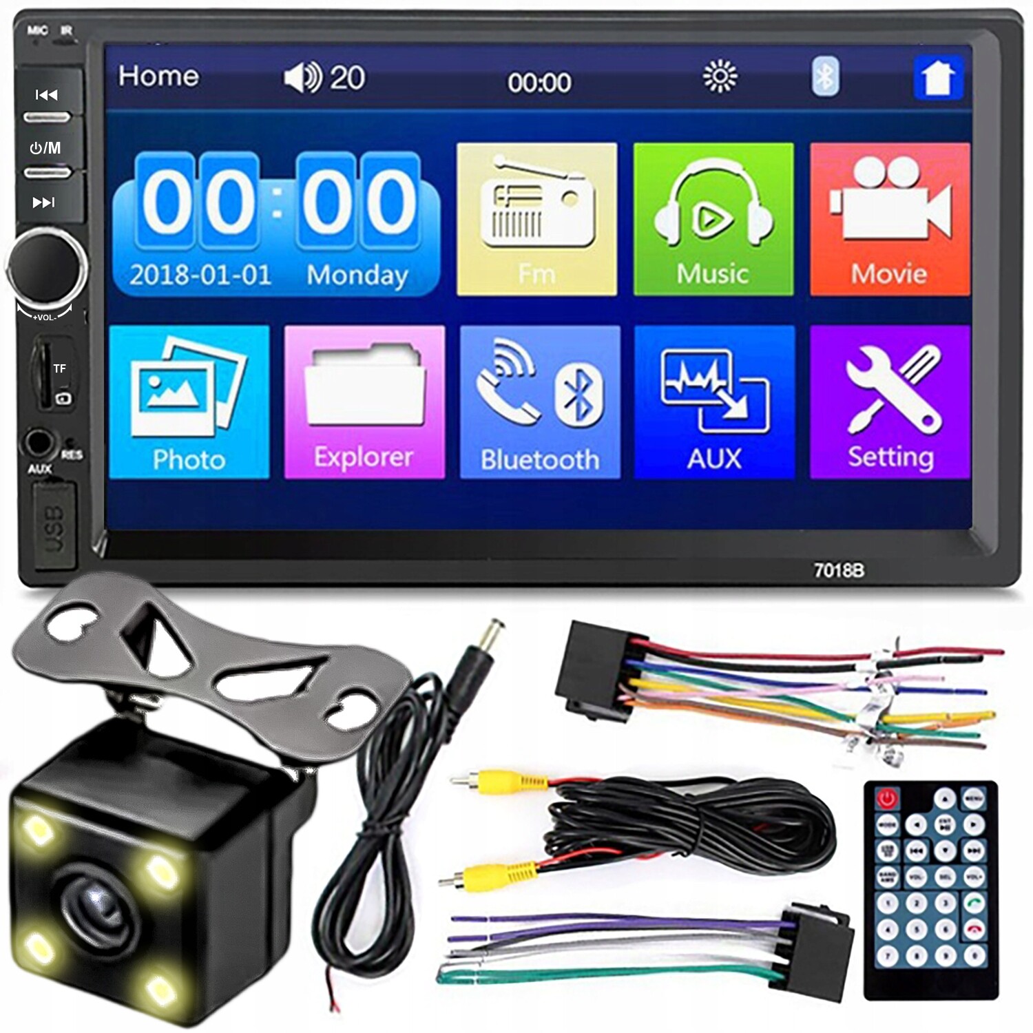 Automobilové Rádio Bluetooth 2 Din 7