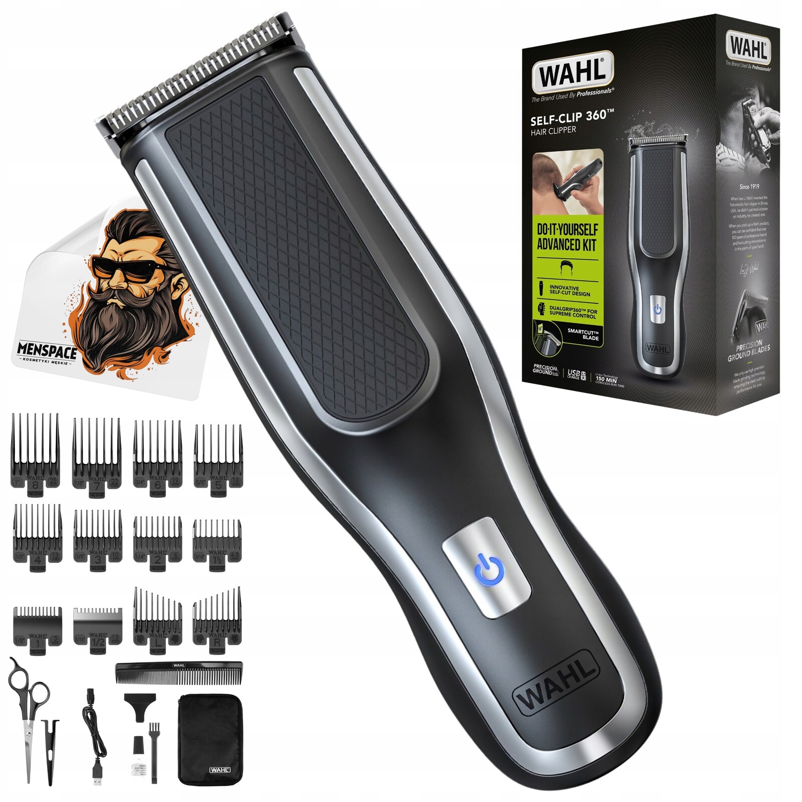 Wahl Self Clip 360 Bezdrátový stříhací strojek na vlasy s nástavci