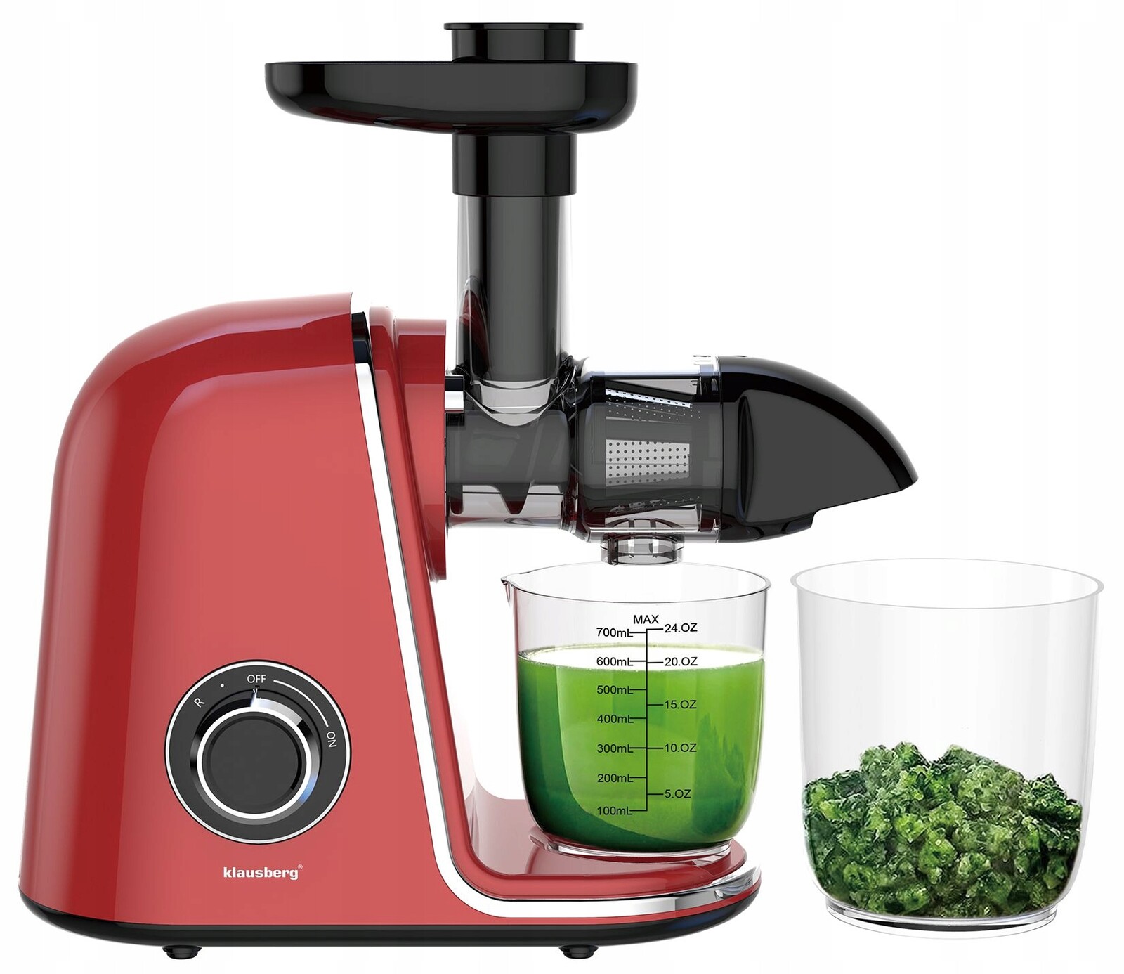 Pomaloběžný odšťavňovač 150 W, šťáva z zeleniny a ovoce Cold Press Klausberg 7870