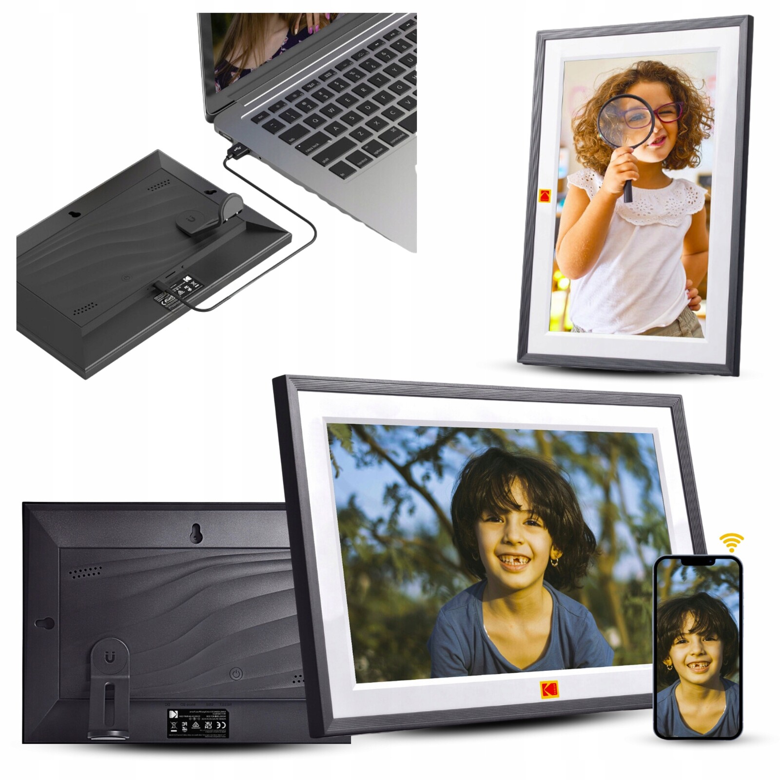 Kodak Digitální Fotorámeček rámeček Dotykový fotografie videa 10,1