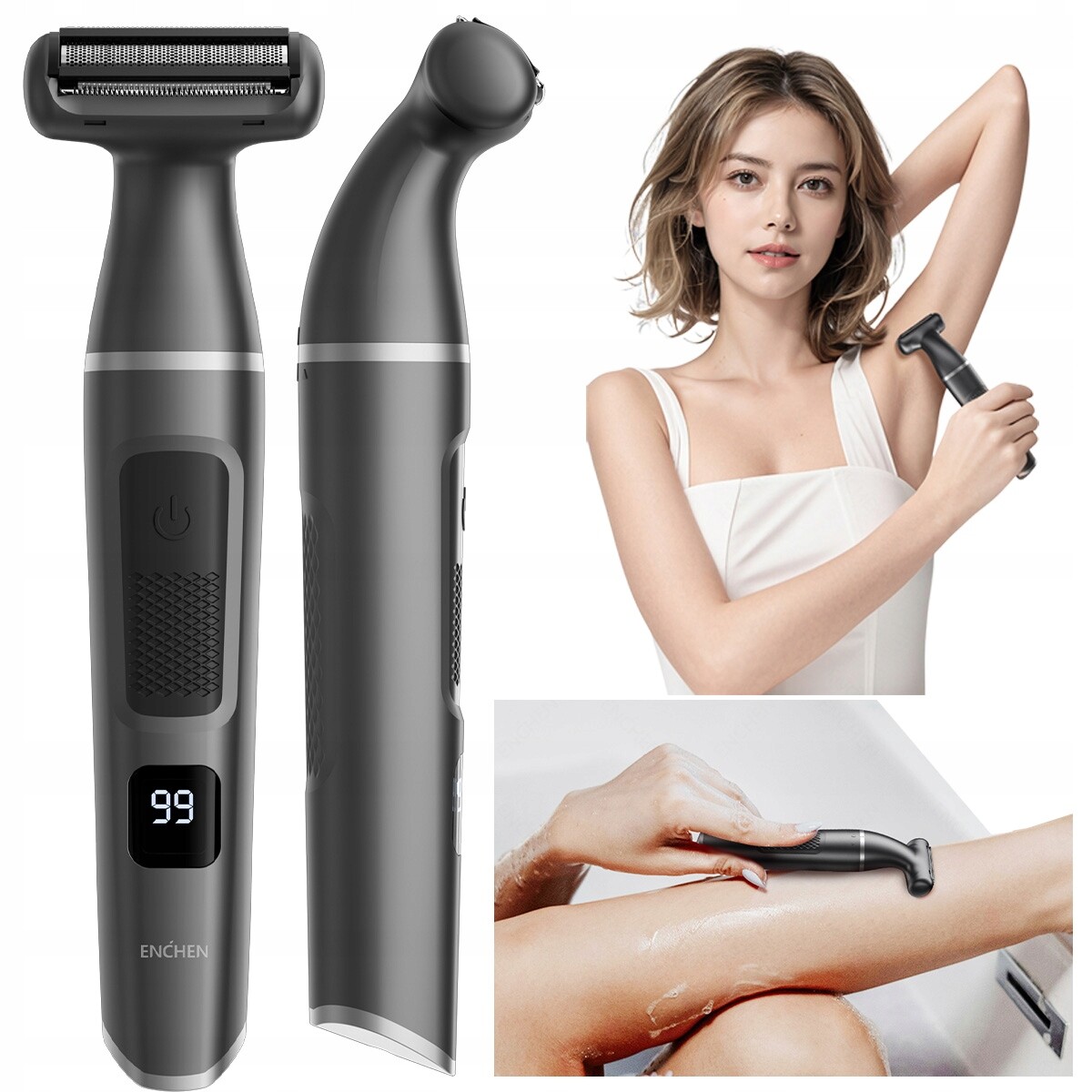Dámský zastřihovač Enchen A1 Strojek na stříhání bikin, podpaží a nohou, Usb-c