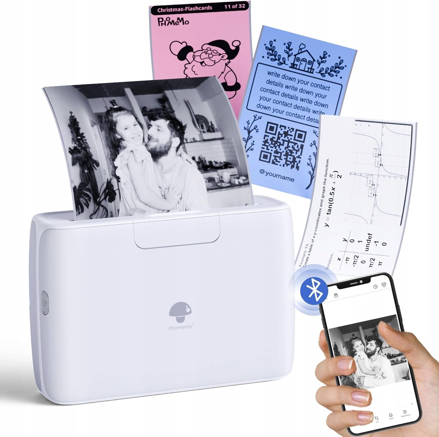 Přenosná termická tiskárna Phomemo M04S Mini Bílá