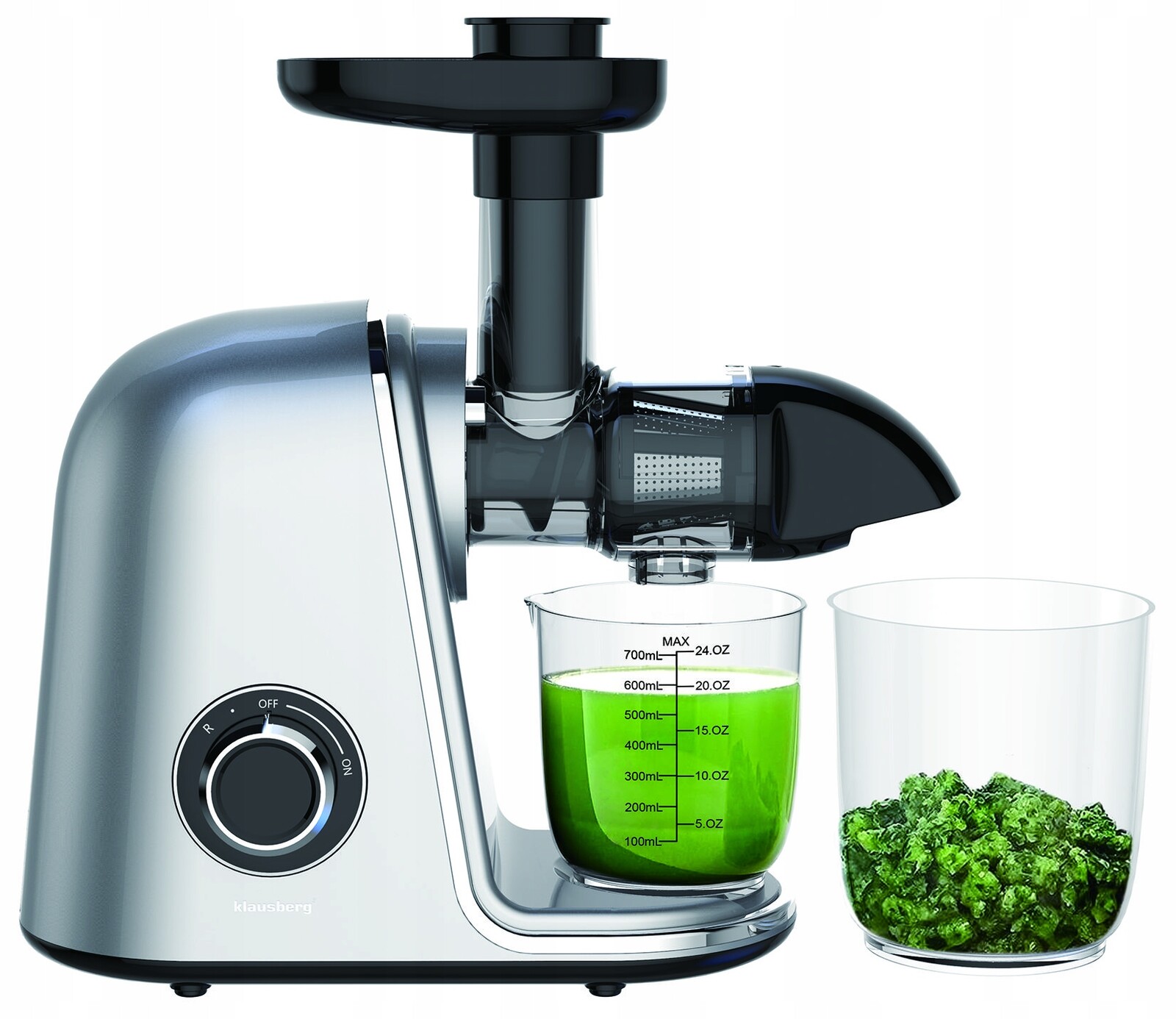 Pomaloběžný odšťavňovač 150 W, šťáva z zeleniny a ovoce Cold Press Klausberg 7868