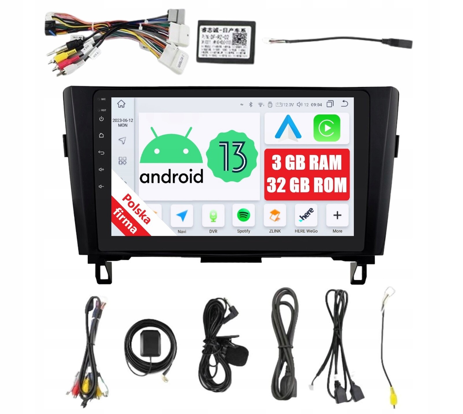 Rádio 2DIN Navigace Android Nissan Qashqai 2 II 3/32 Gb Dsp Carplay