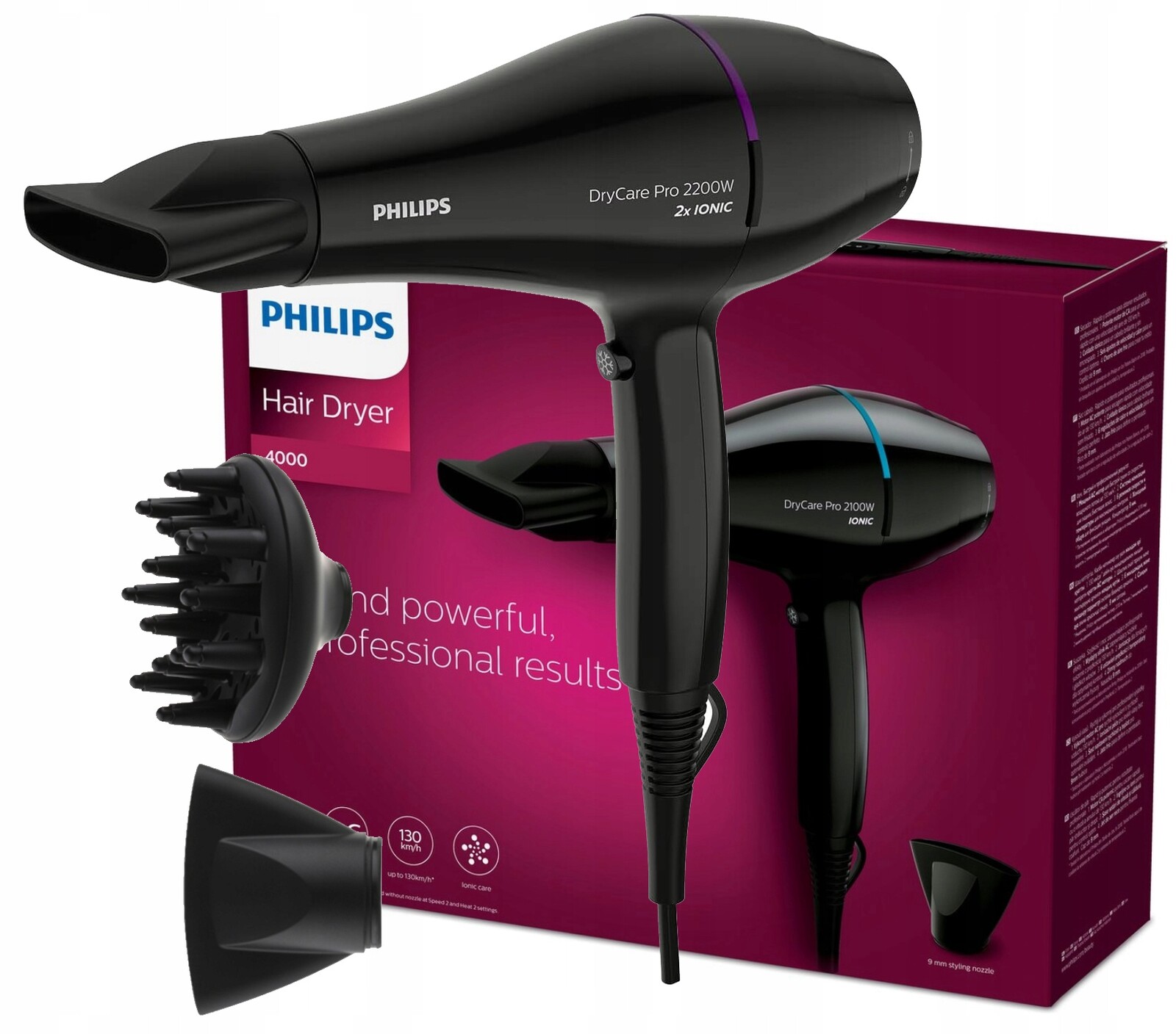 Sušička Vlasů Philips Hair Dryer 4000 Difuzér Koncentrátor 2200 W