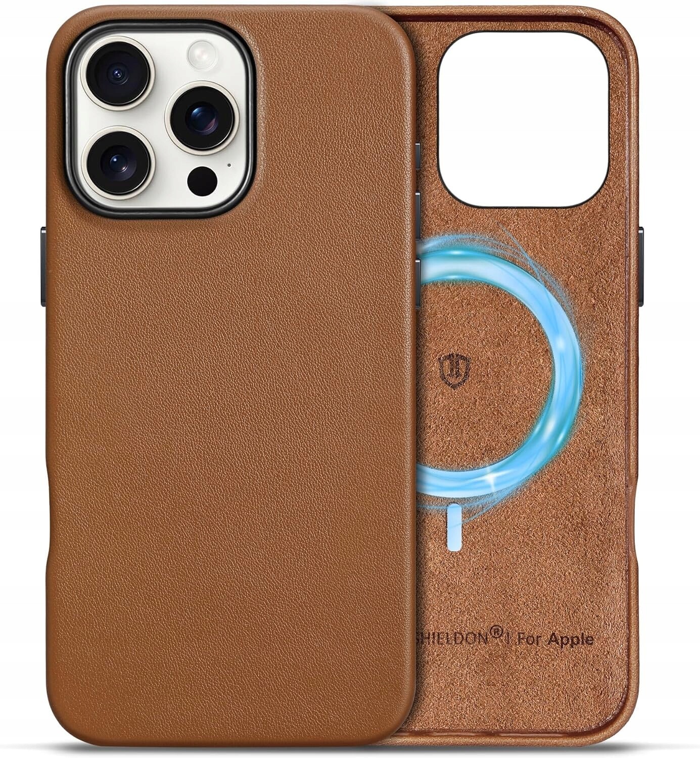 Shieldon přírodní pouzdro MagSafe pro iPhone 16 Pro, hnědé