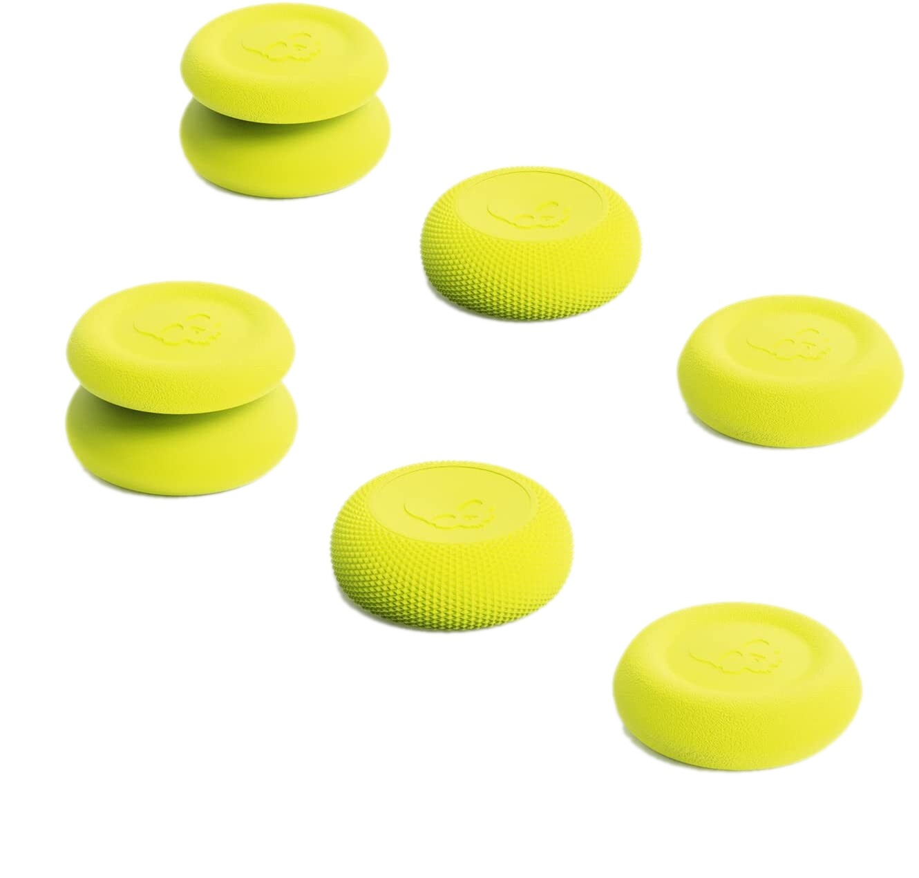 Návleky Silikonové Gumičky Skull&Co 6-PACK Pro Steam Deck Žlutý Neon