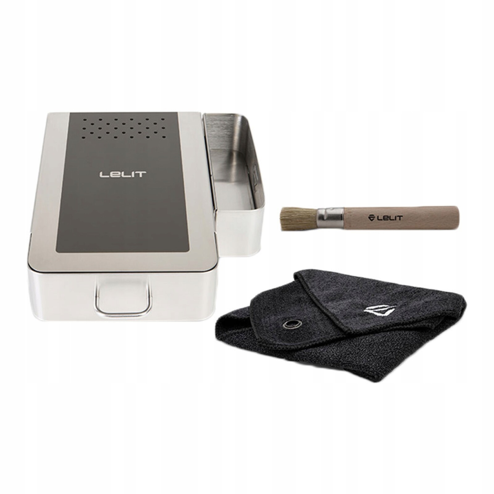 Šuplík s odrážedlem pro kávovary a mlýnky Lelit PLA360M nerezová ocel