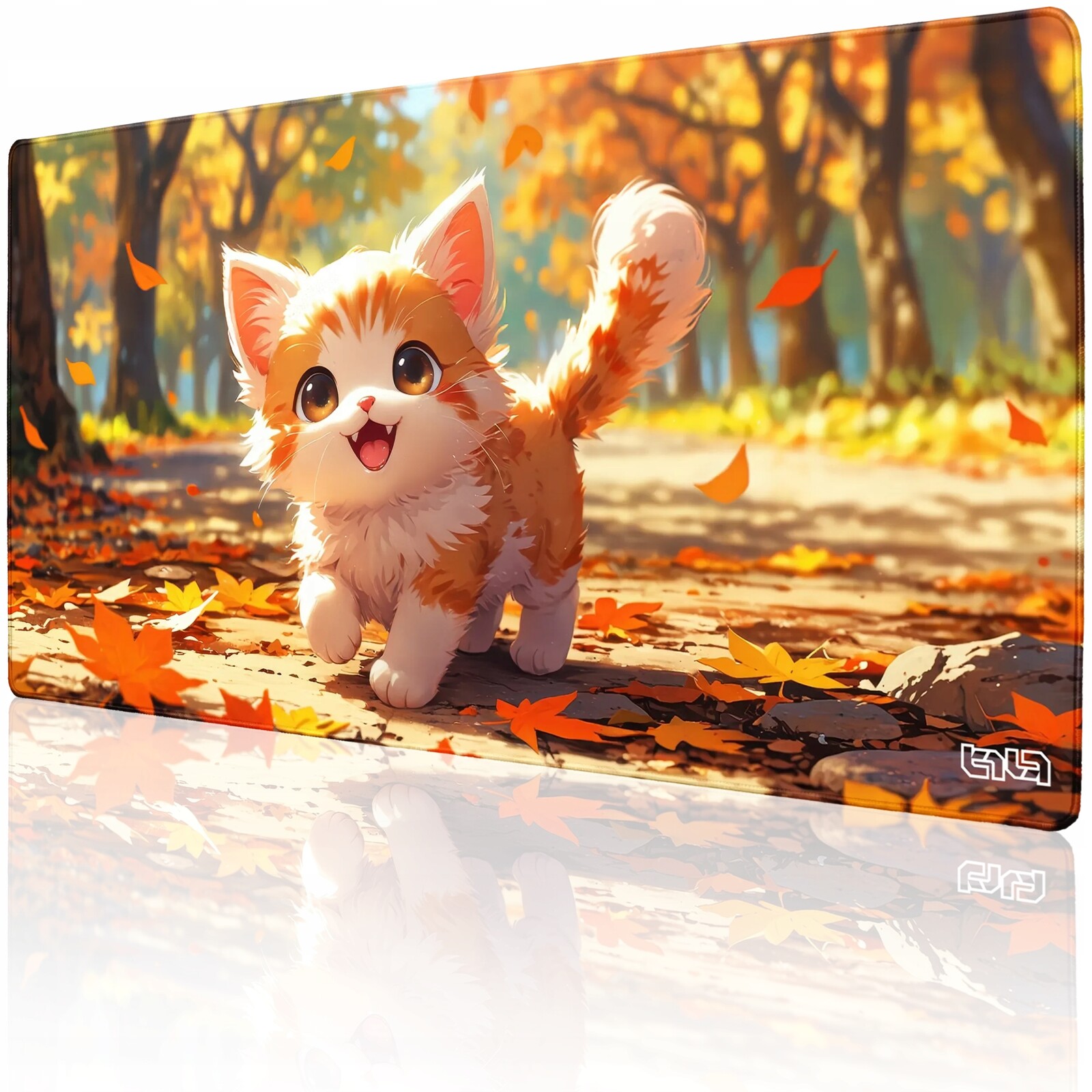 Podložka Pod Myš Myšku Mráček v listech 100x50 Tilt Pro hráče Velká