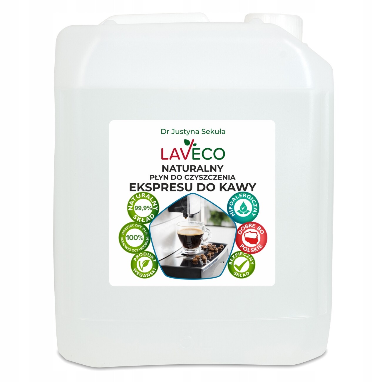 Přírodní čisticí prostředek na kávovar – 5 l – Laveco