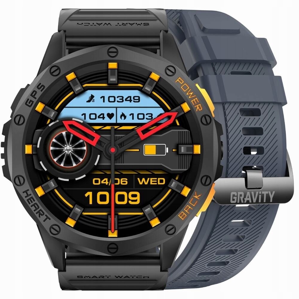 Chytré Hodinky Gravity GT24-1 Amoled Gps, IP68, dva silikonové řemínky