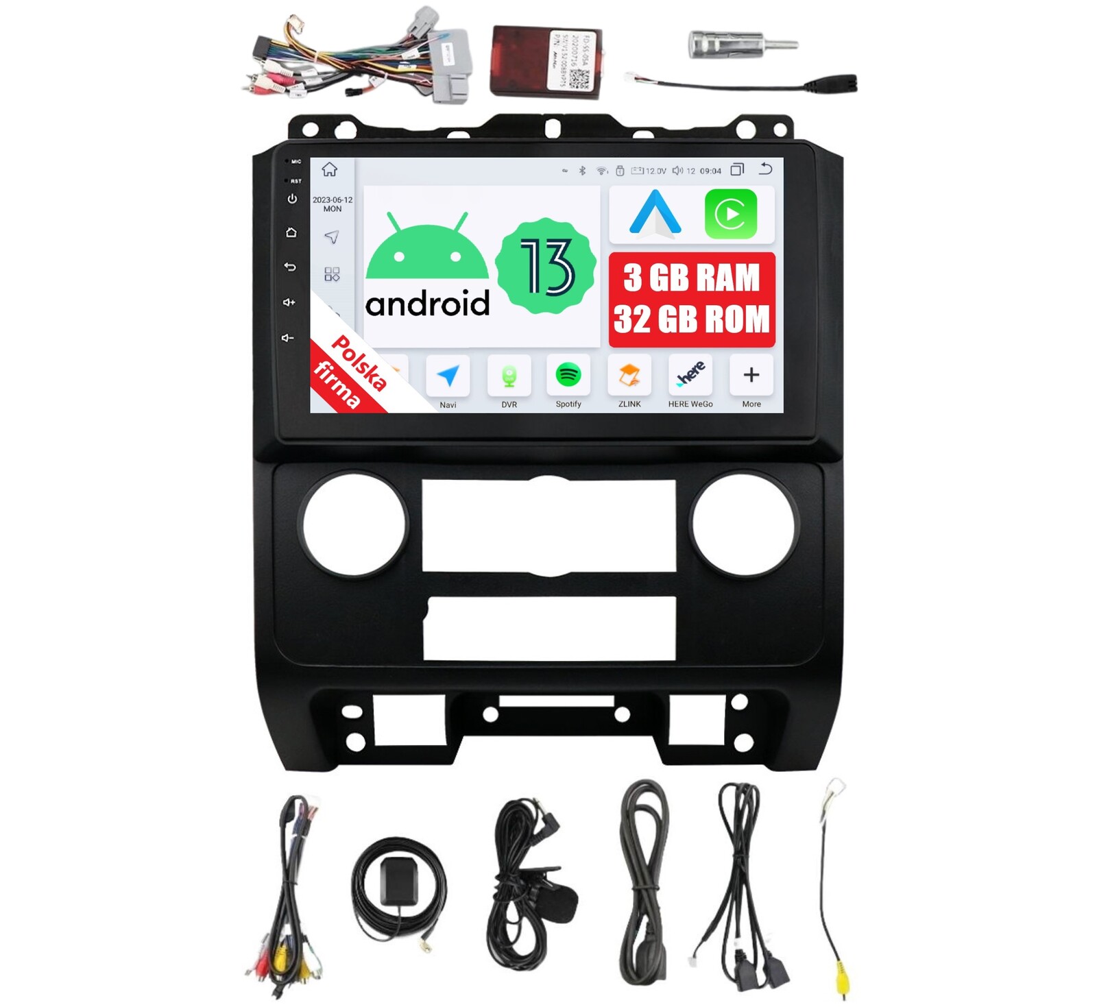 Rádio 2DIN Navigace Android Ford Escape 2 II 3/32 Gb Dsp Carplay