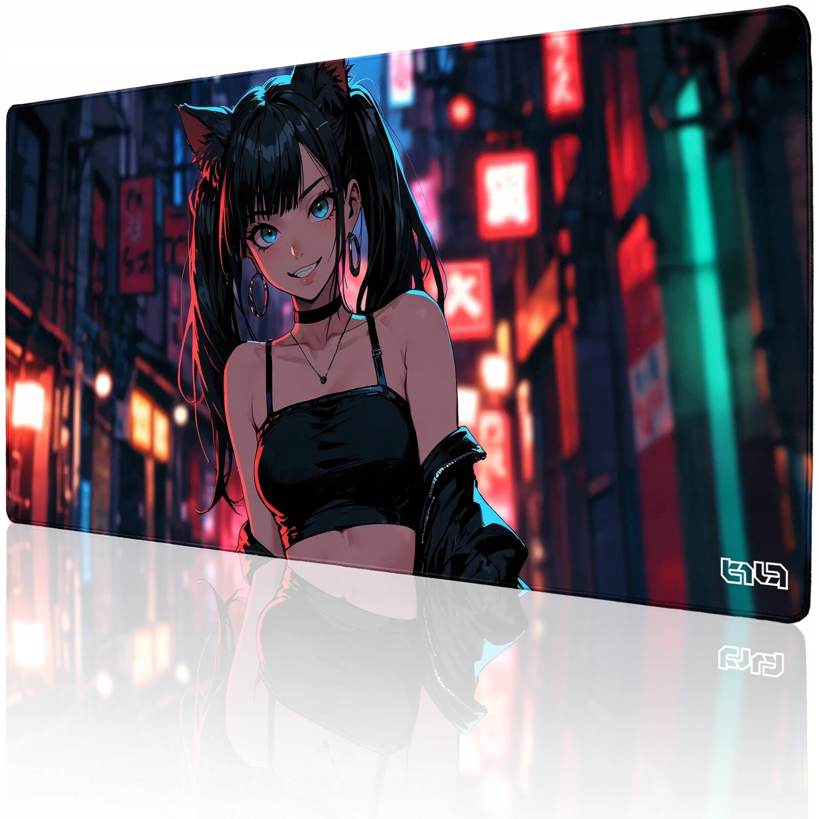 Podložka Pod Klávesnici Neko Yumi 100x50 Tilt XL Protiskluzová na stůl