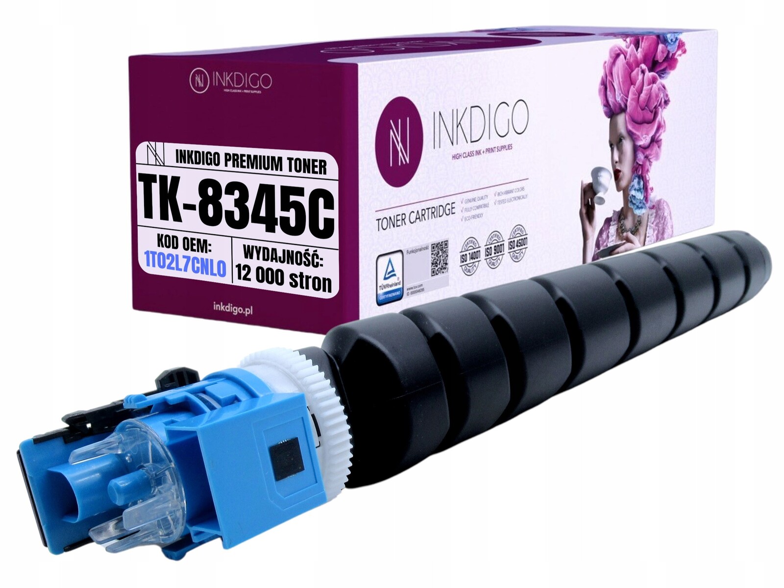 Toner pro tiskárny Kyocera TASKalfa 2552 ci 2553 ci, náhrada za TK8345C