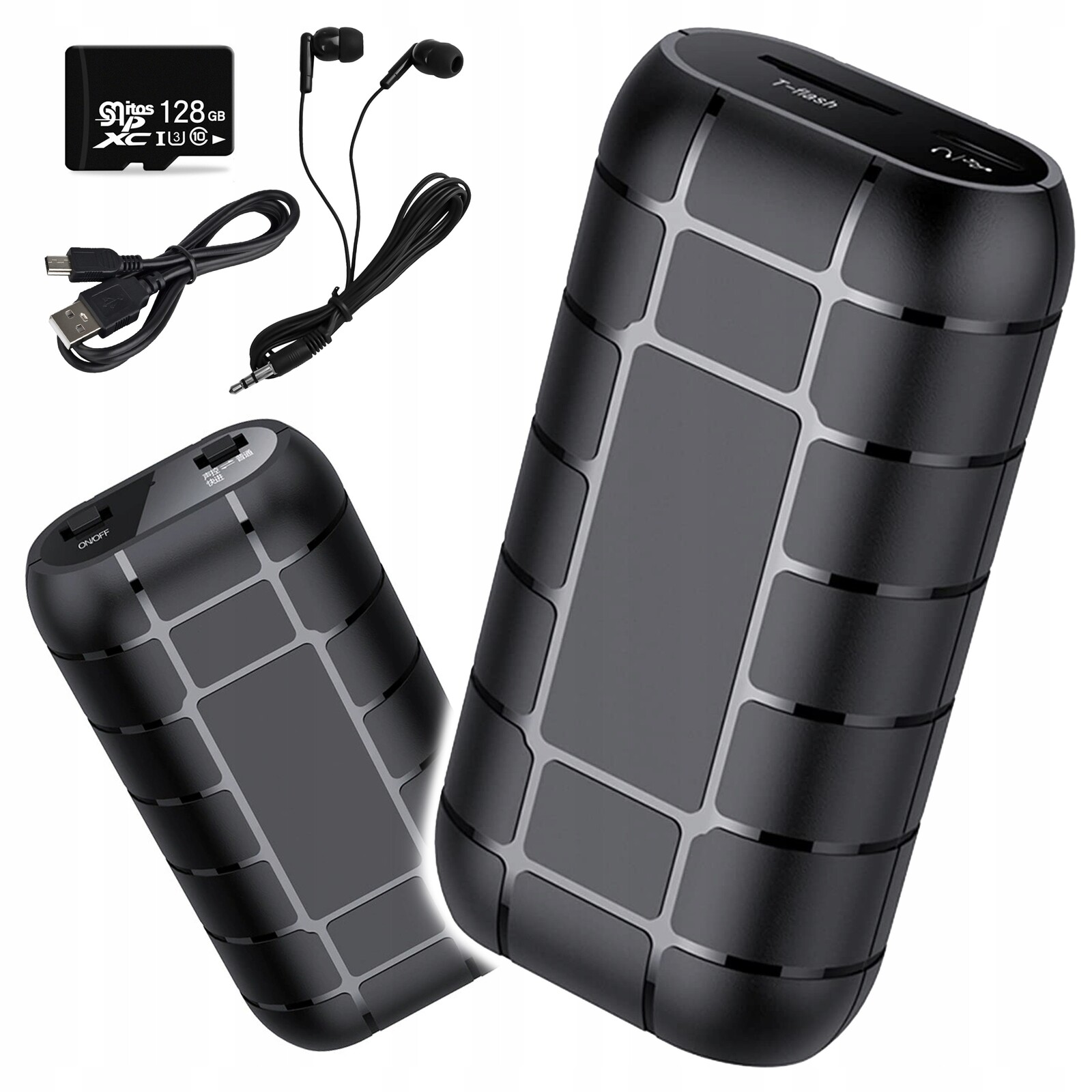 Mini Špionážní Odposlech Poslech Přes Telefon 128GB Nahrává 20 dní 500H