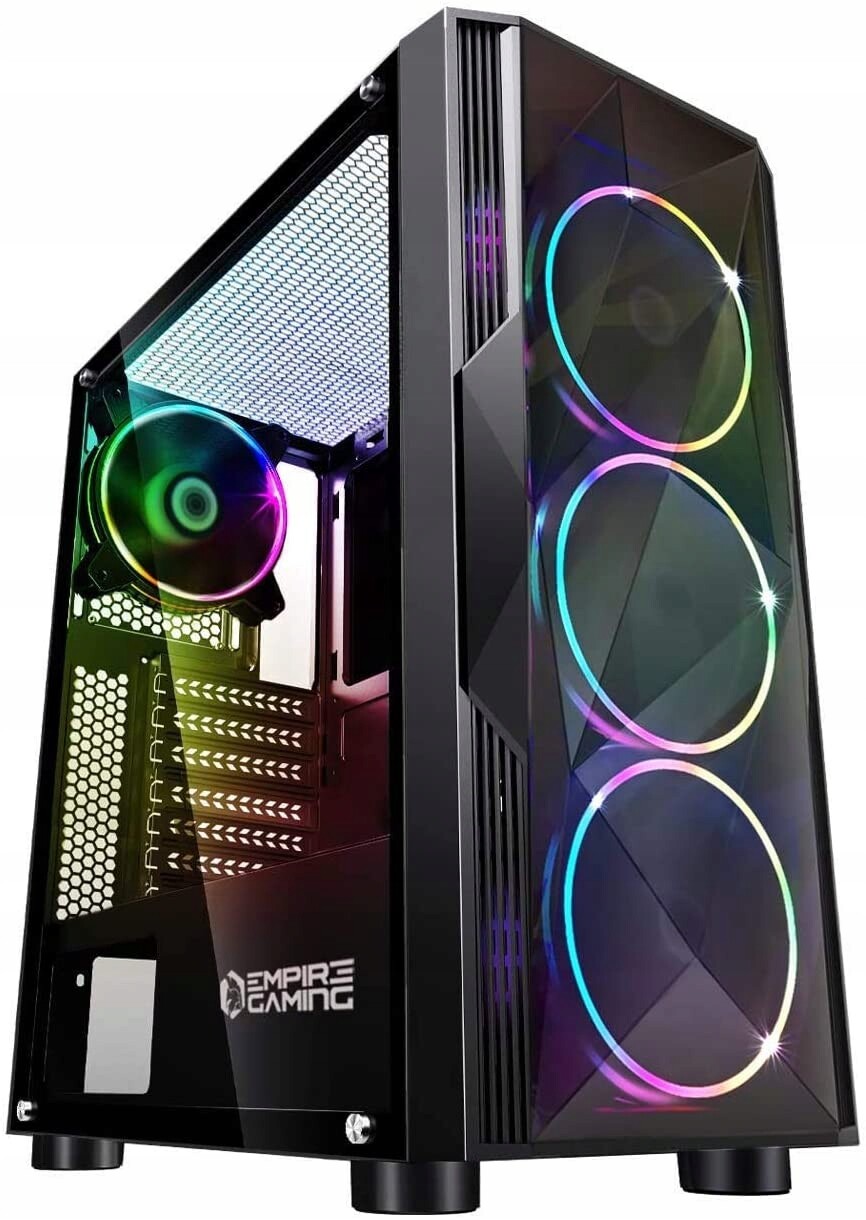 Skříň Empire Gaming Diamond Argb Midi Tower černá