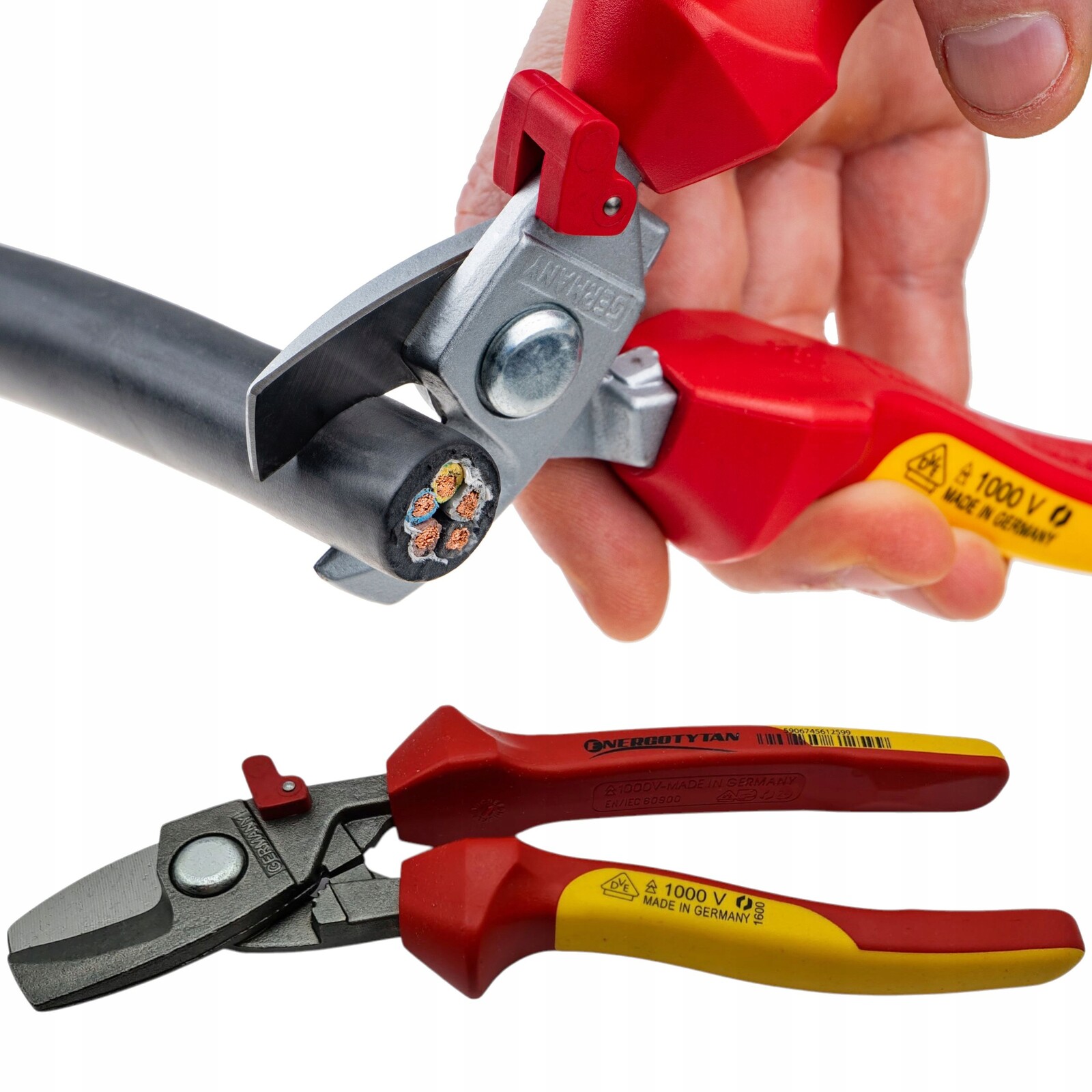 Izolované nůžky na stříhání kabelů 70 mm2 220 mm 1000 V Vde Germany EW9