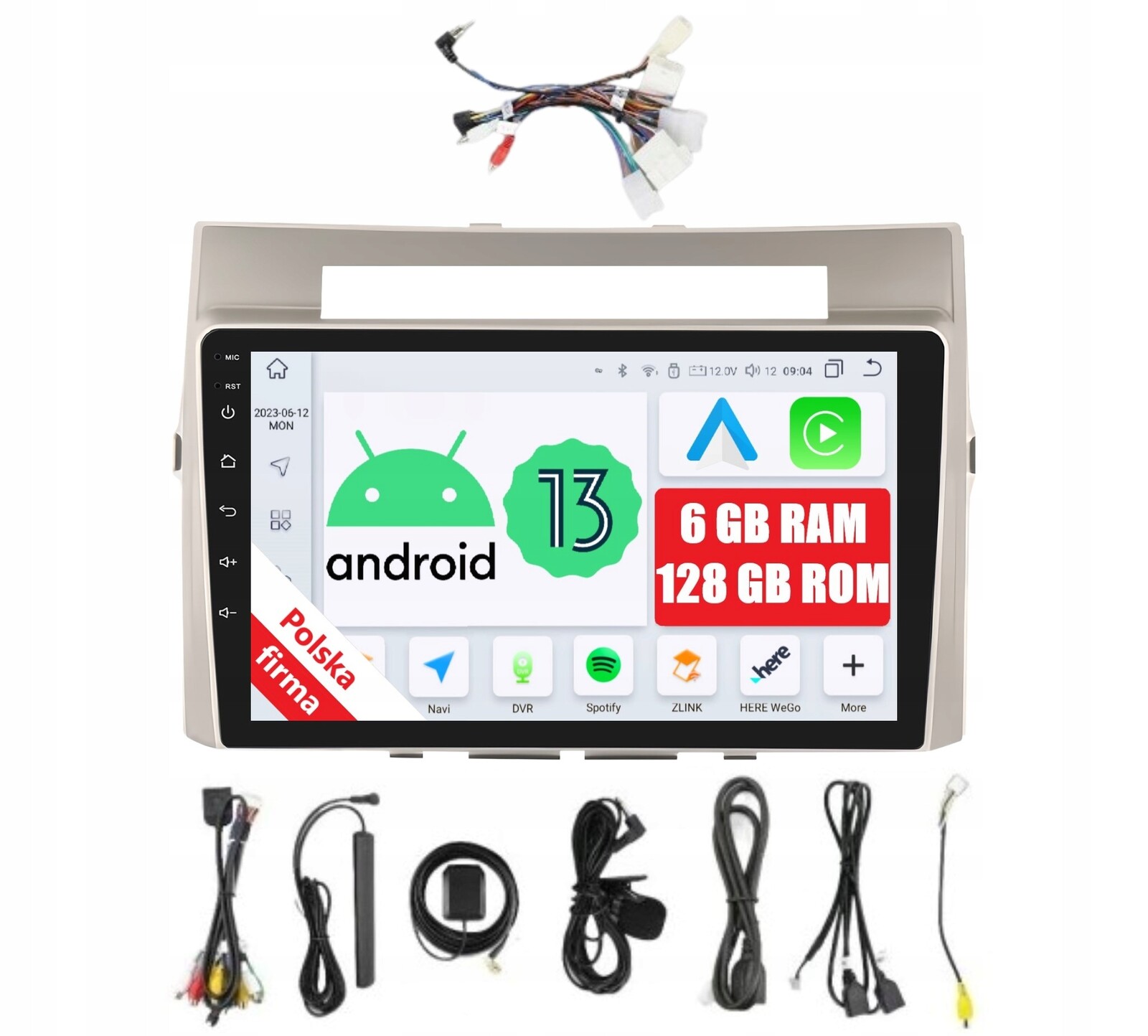 Rádio 2DIN Navigace Android Toyota Corolla Verso AR10 6 Gb Dsp Carplay Lte