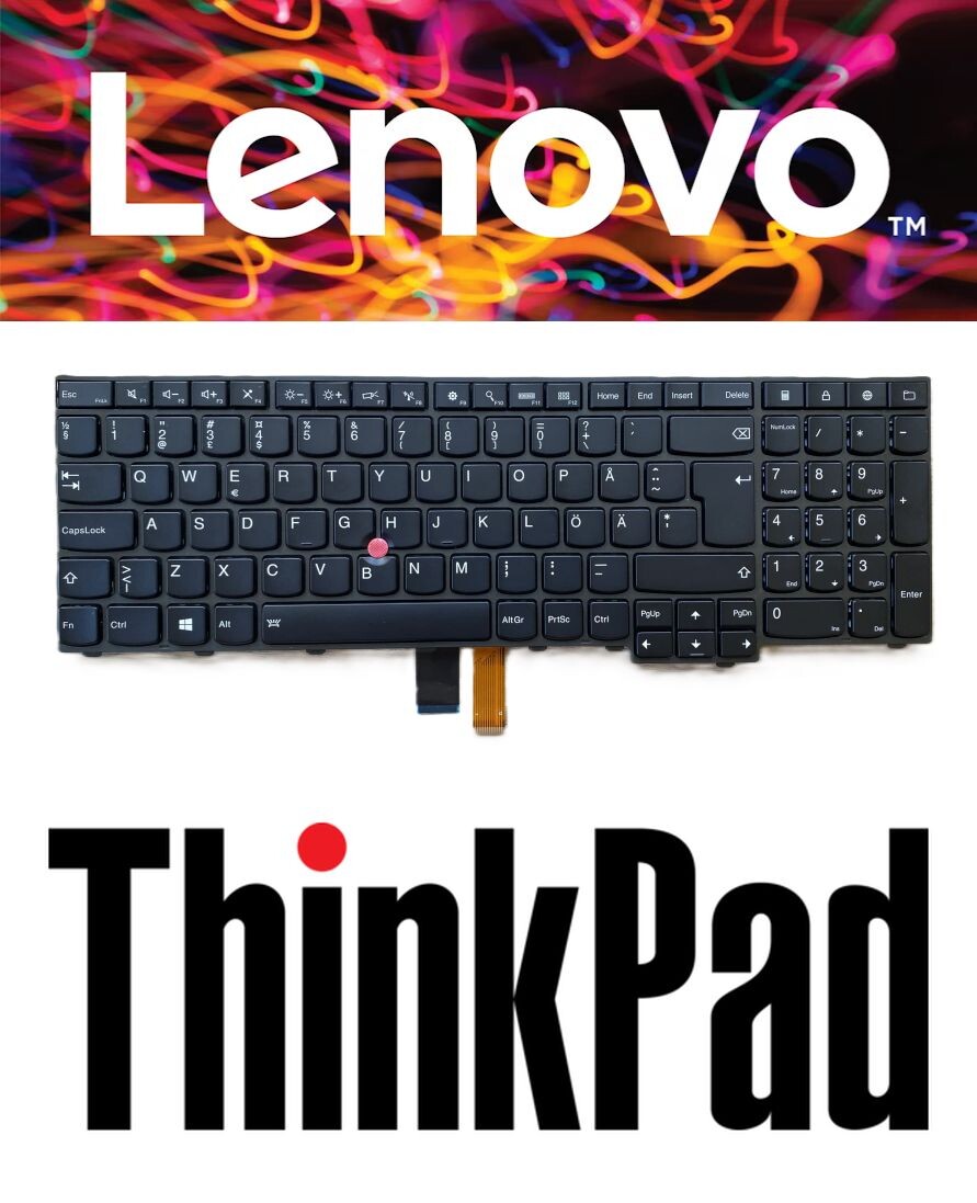 Klávesnice pro notebooky Lenovo ThinkPad řady T, W, L nordic Qwerty 04Y2413