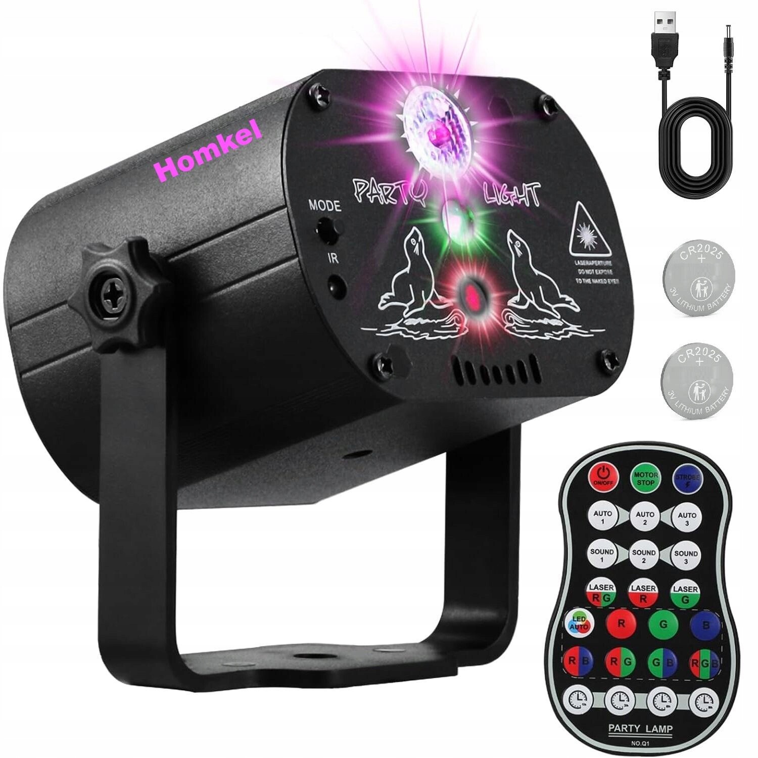 Led Spotlight Rgb Small Disco Light Osvětlení Pódia Party Light 240 efektů