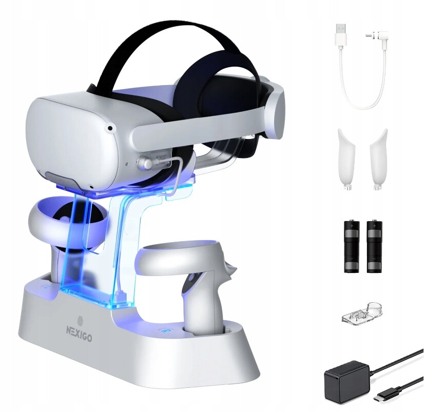 Dokovací Stanice Nabíječka Pro Brýle Vr Oculus Meta Quest 2 2 Akumulátory