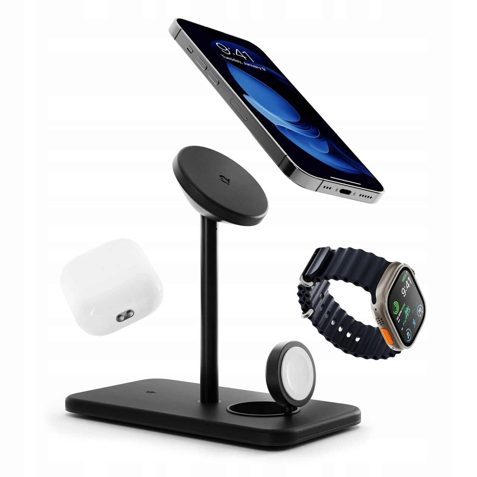 Twelve South HiRise 3 Deluxe 2024 Wireless Charging Stand Trojitý nabíjecí stojan