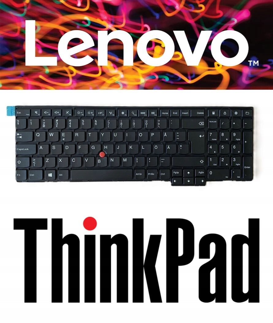 Klávesnice pro notebooky Lenovo ThinkPad E570/E575 nordic Qwerty 00PA601