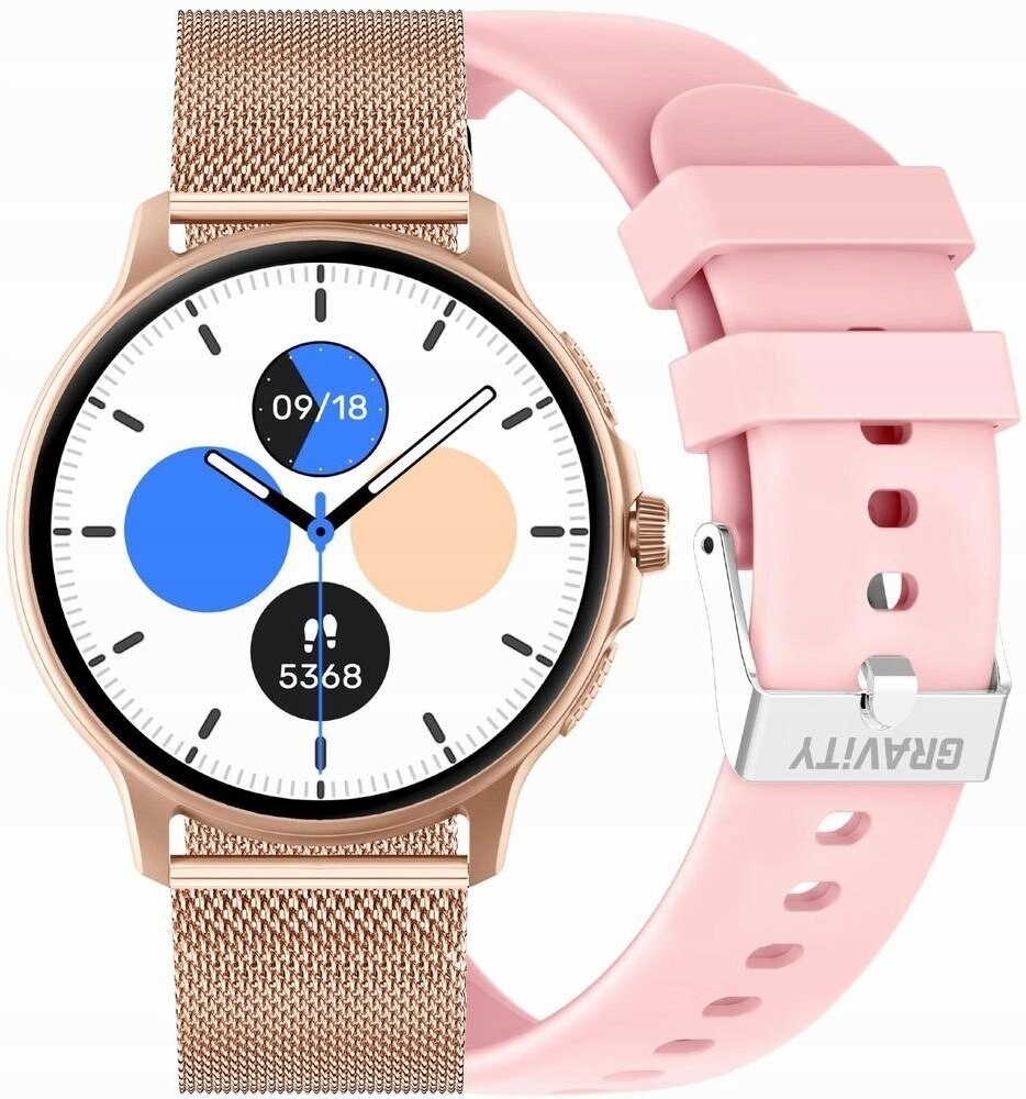 Chytré Hodinky Gravity GT12-3 Dámský růžový silikonový řemínek Náramek