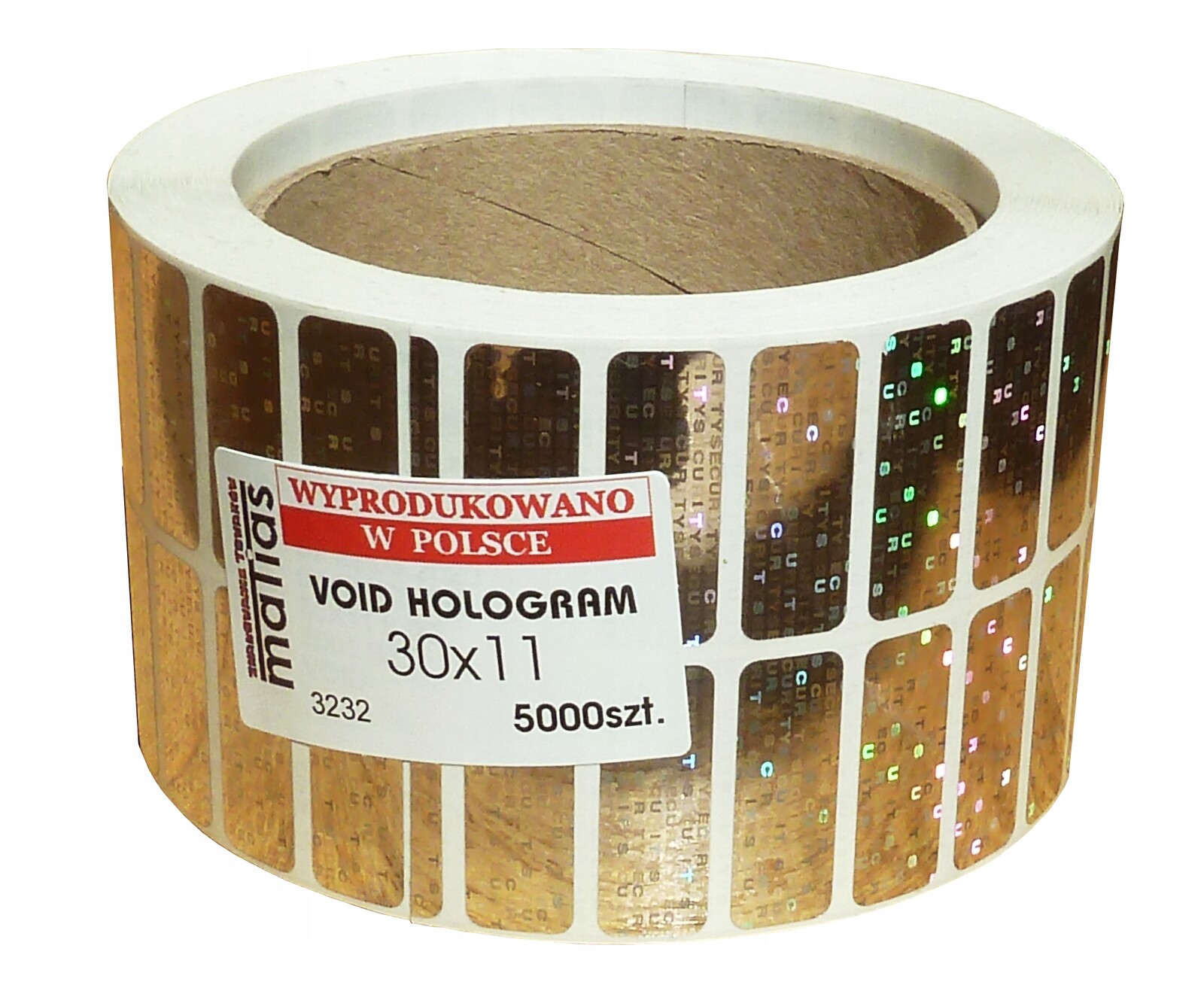 Plomby záruční Void Stříbrné Holografické 30x11 5000 ks
