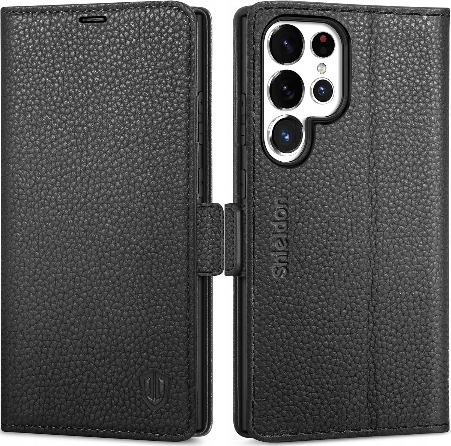 Shieldon pouzdro s klopou pro Samsung Galaxy S25 Ultra peněženka černá