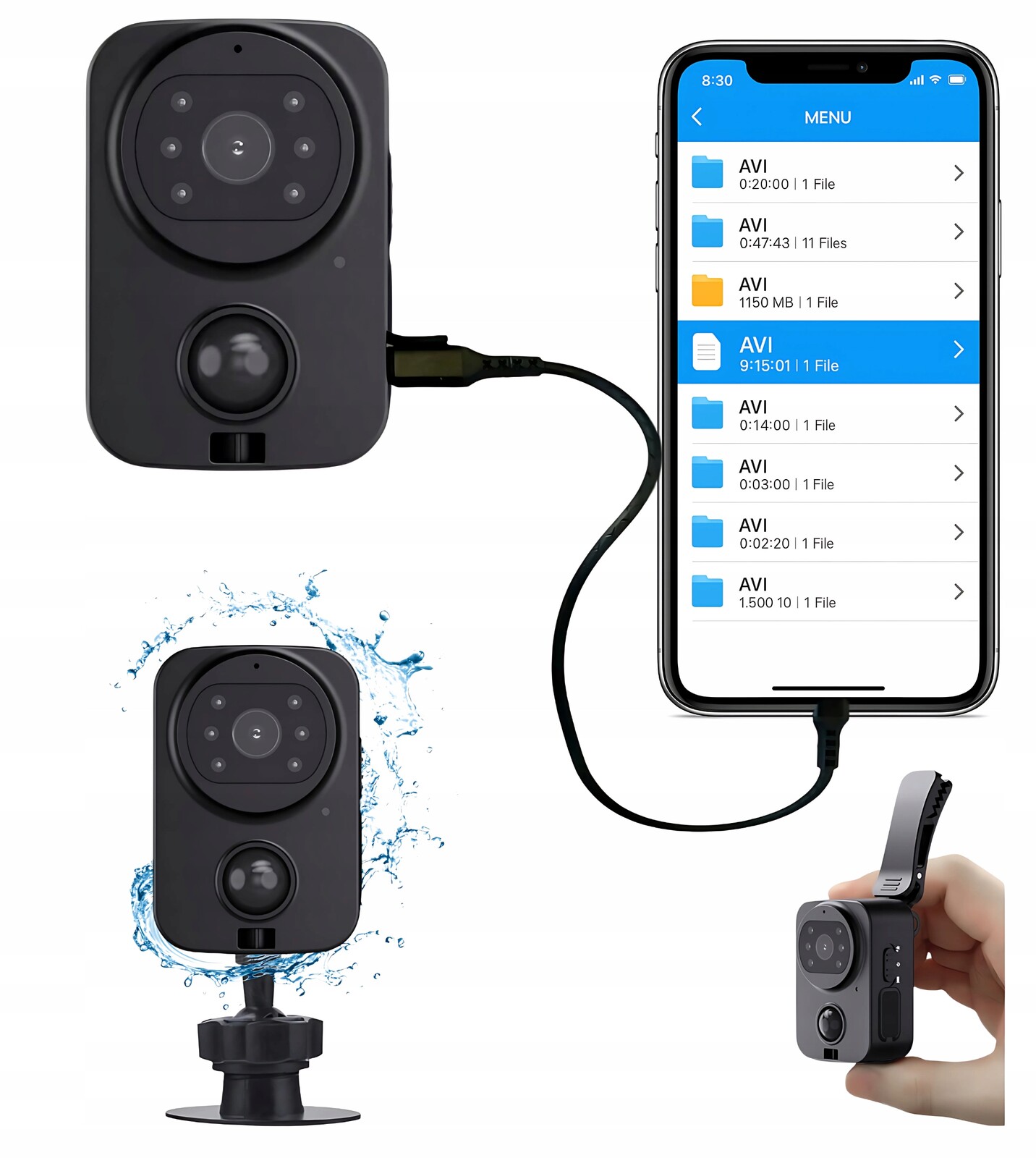 Venkovní Mini Špionážní Kamera, Detekce Pohybu, Noční Režim, Široký Úhel