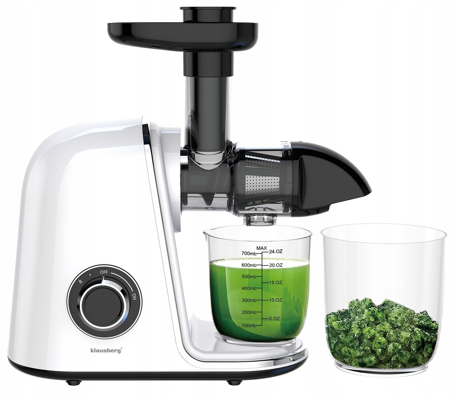 Pomaloběžný odšťavňovač 150 W, šťáva z zeleniny a ovoce Cold Press Klausberg 7869