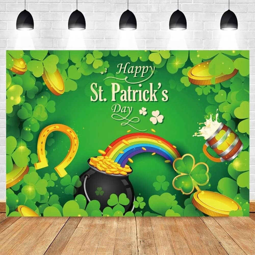 Fotografické Pozadí Šťastného Dne Svatého Patrika 180 X 180 CM