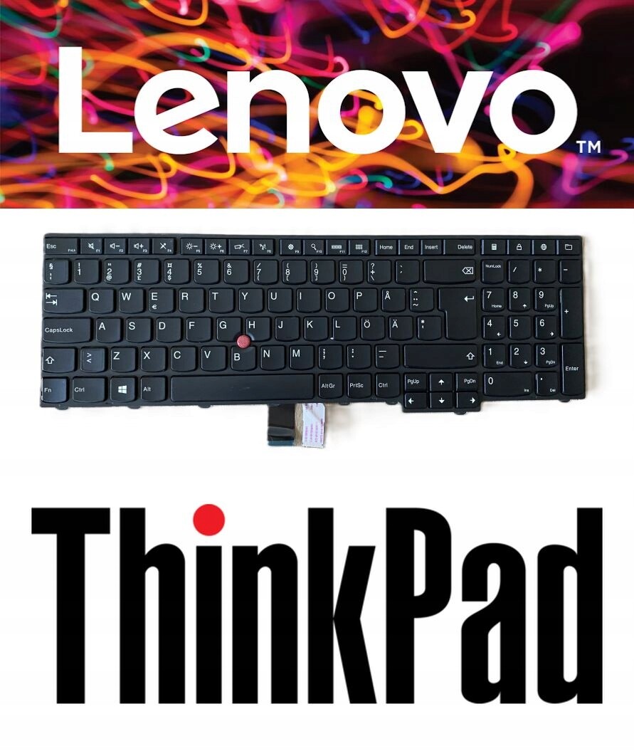 Klávesnice pro Lenovo ThinkPad řady E,l,t,w,p skandinávská Qwerty 04Y2452
