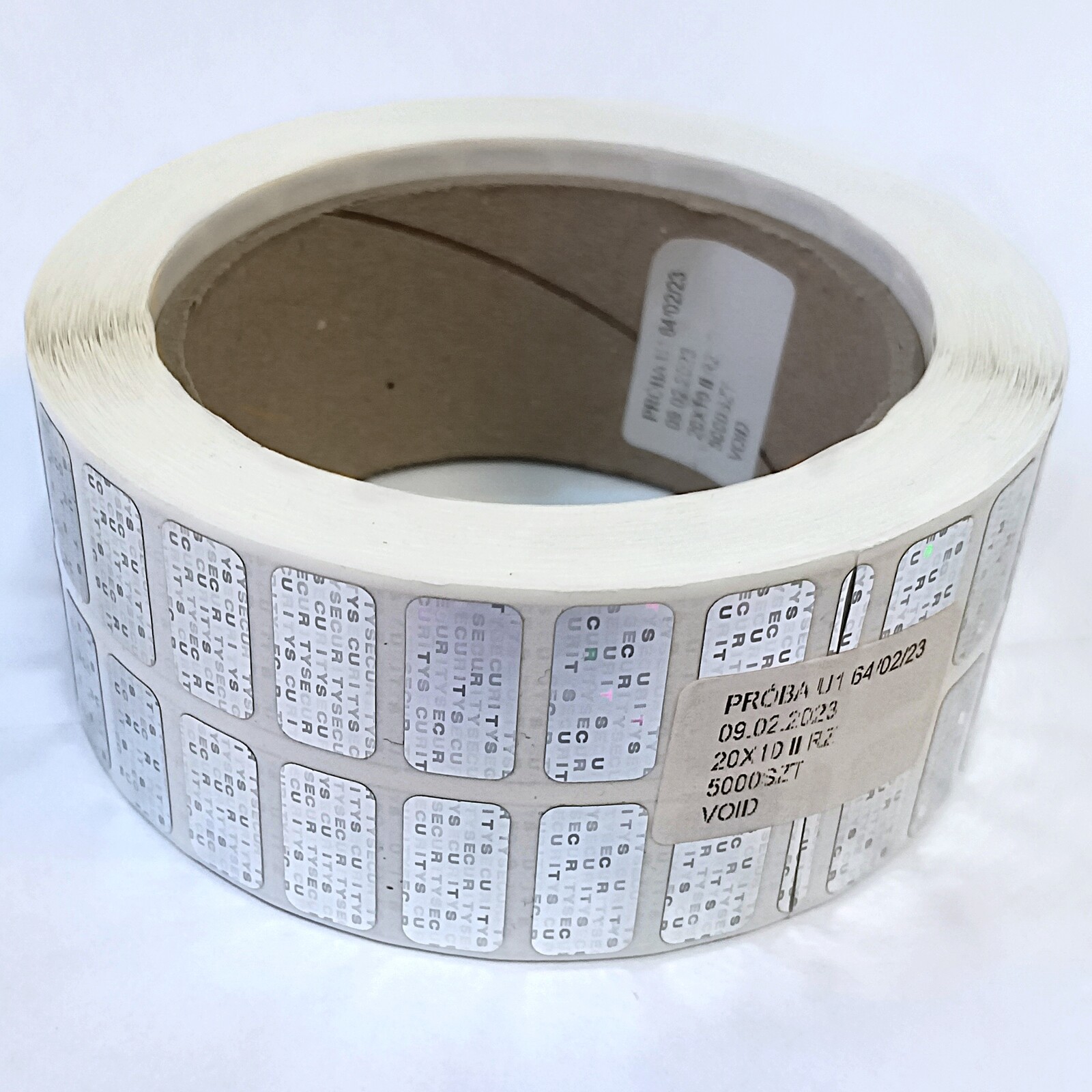 Plomby záruční Void Stříbrné Holografické 20x10 5000 ks