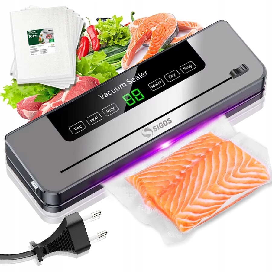 Vakuová Balička Potravin, Svařovací Stroj S Řezacím Nožem, Fólie Sáčky