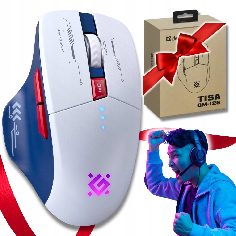 Bílá Herní Myš bezdrátová myš optická myš Tichý defender Dárek