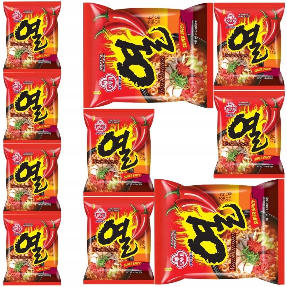 10x Korejská instantní polévka Těstoviny Instant Ramen Yeul Hot 120g Ottogi