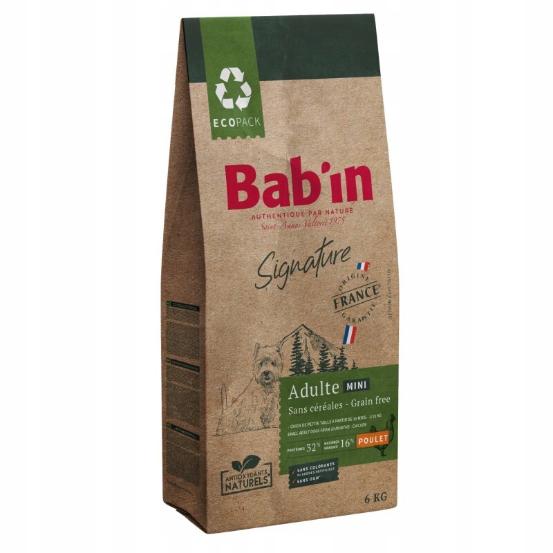 Bab'in Signature Mini Adult kuře bez obilovin pro psy malých plemen 6 kg