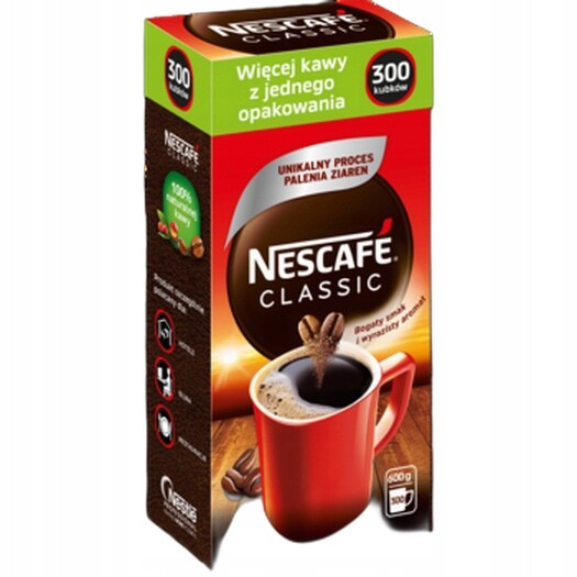 Káva rozpustná Nescafé Classic 600g