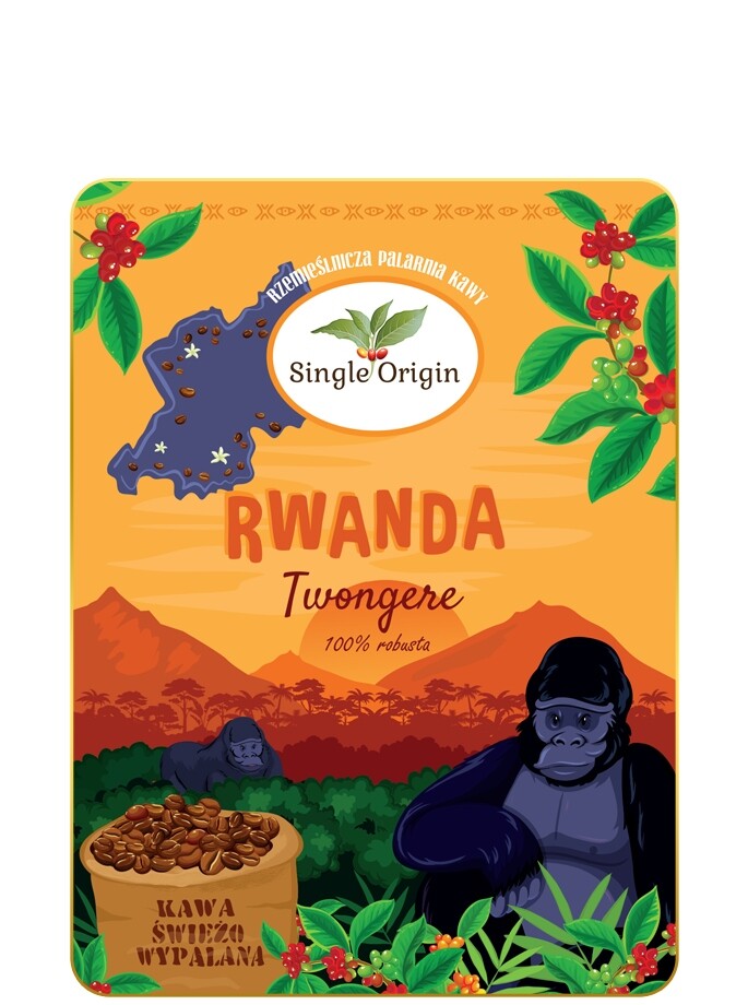 Rwandská Káva Twongere 100% Robusta Specialty Single Origin 500g