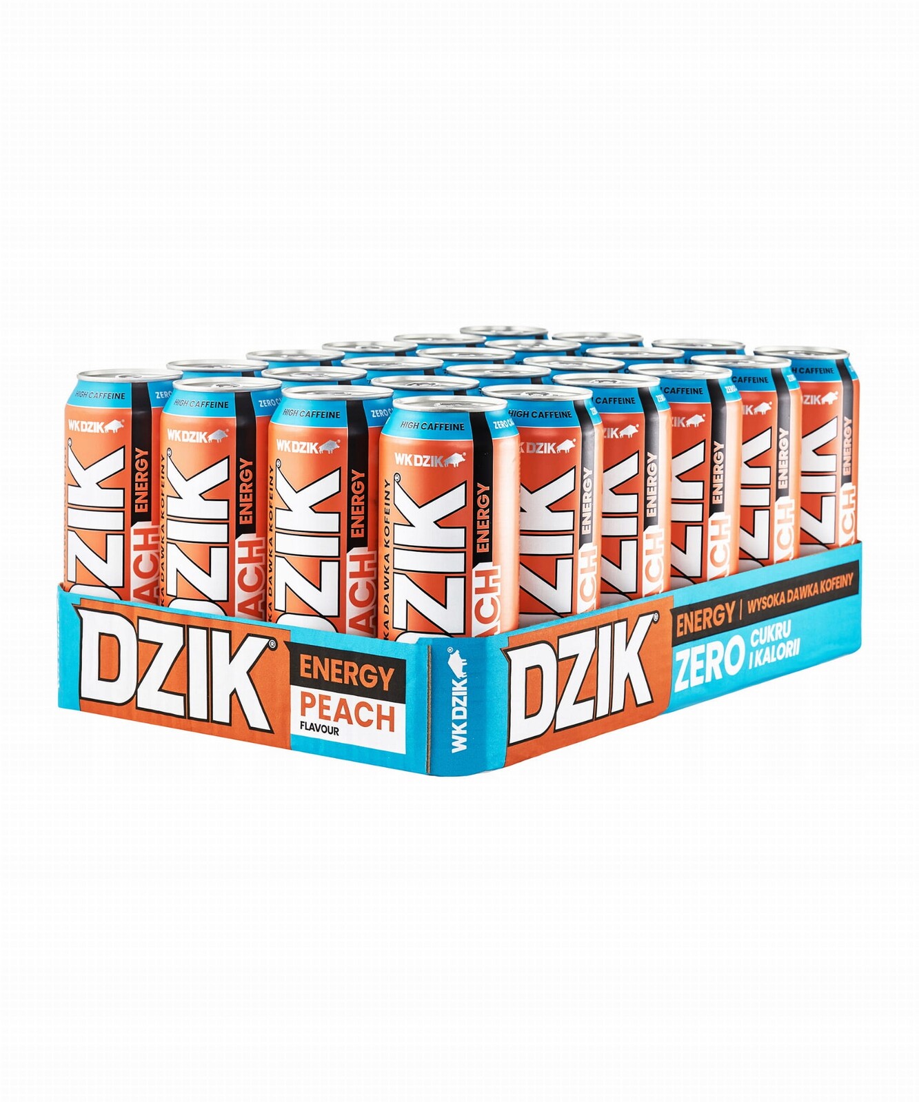 Energetický nápoj Divočák Energy Drink Broskev 0kcal 500 ML 24ks