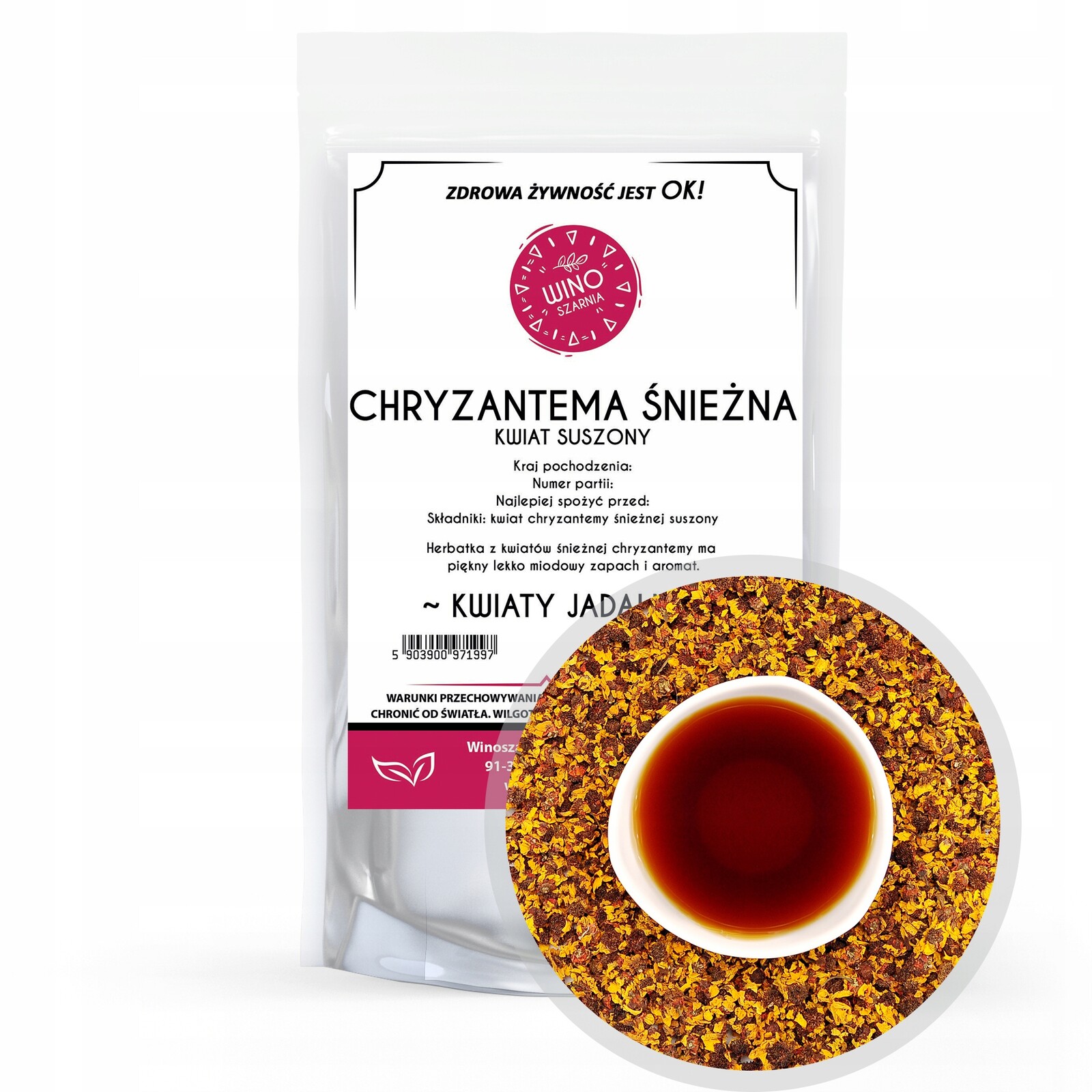 Květ Chryzantémy Sněžné 1kg Jedlé Květy