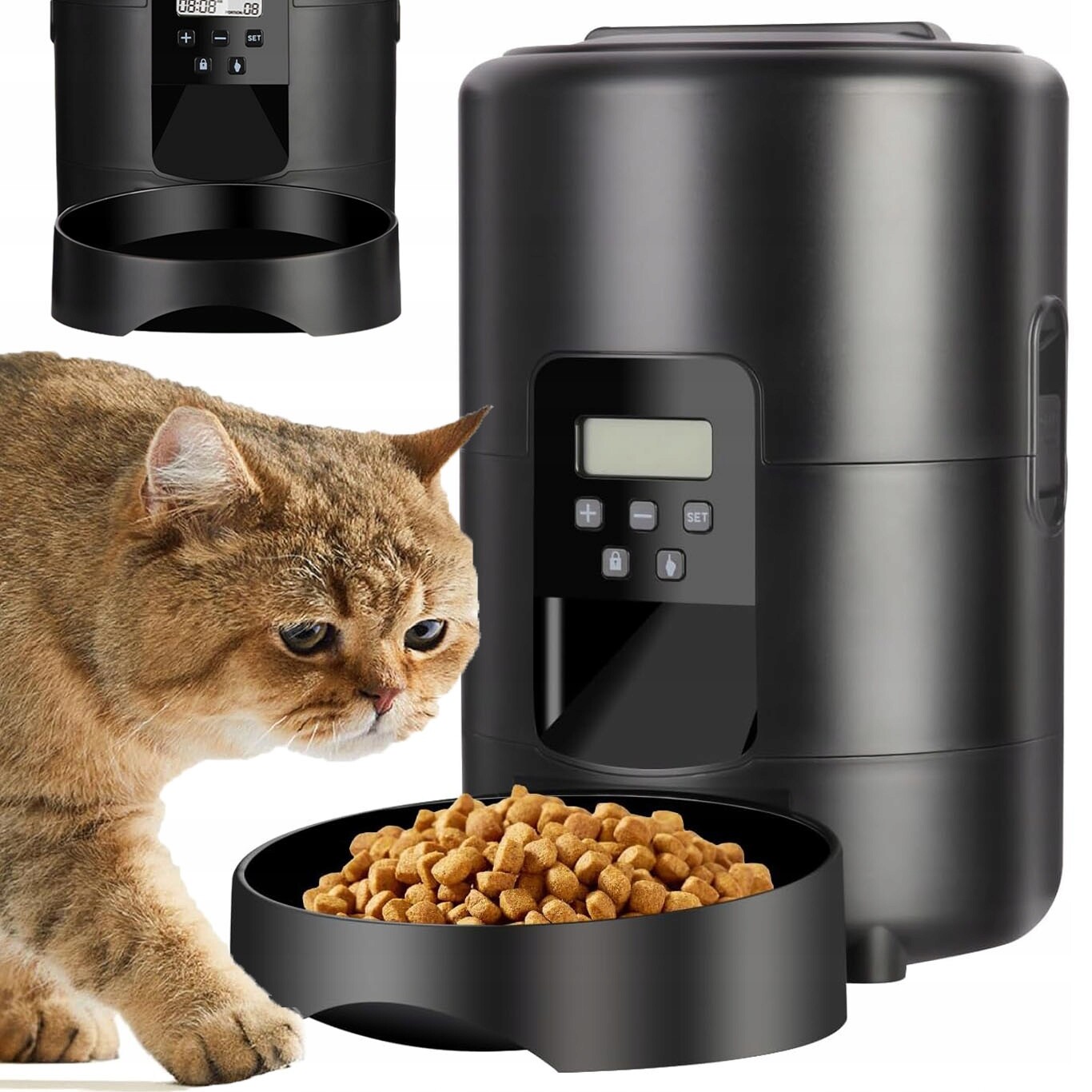 2L Smart Pet Feeder Inteligentní Dávkovač Suchého Krmiva Pro Kočky A Psy