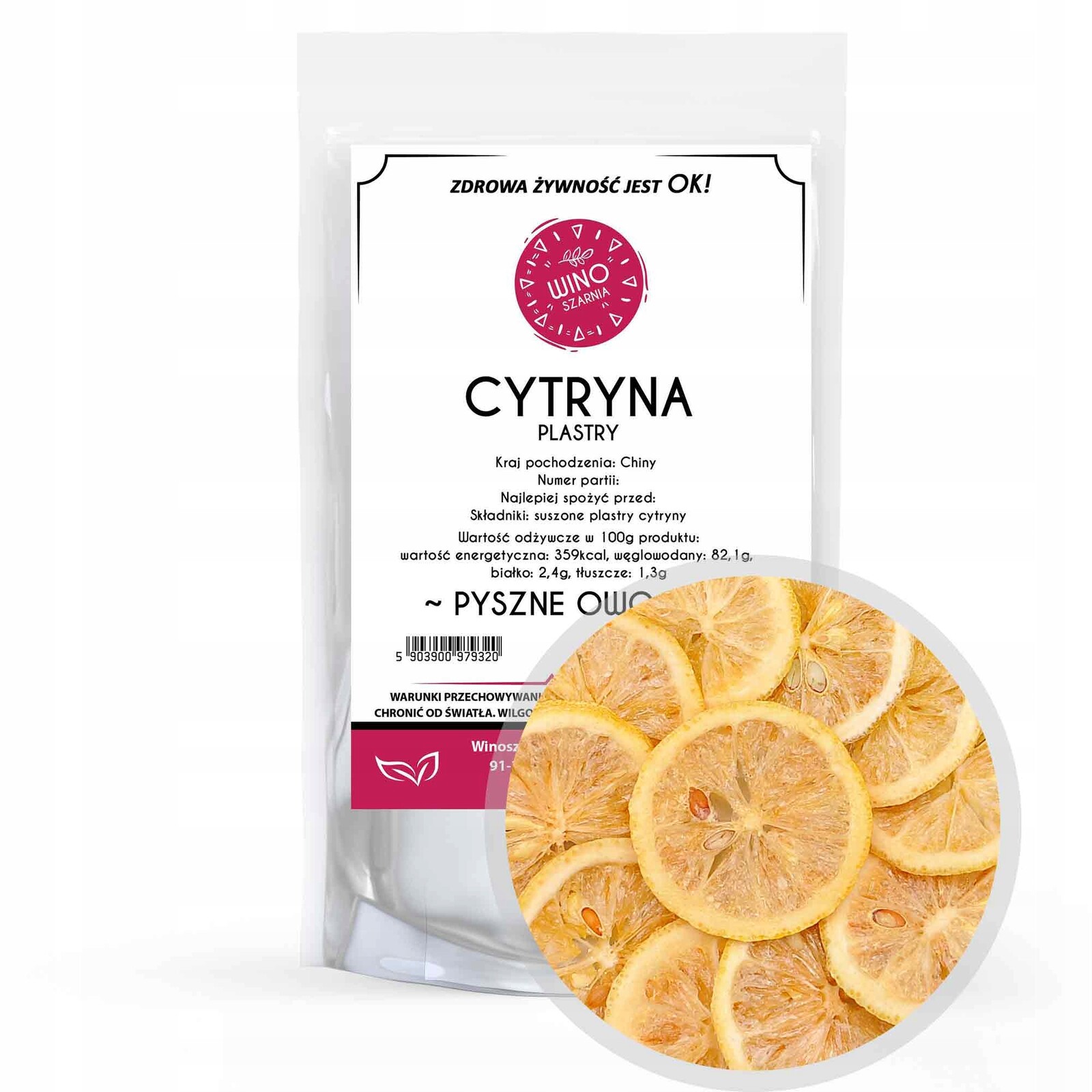 Citron lyofilizované plátky 1kg Lyofilizované ovoce