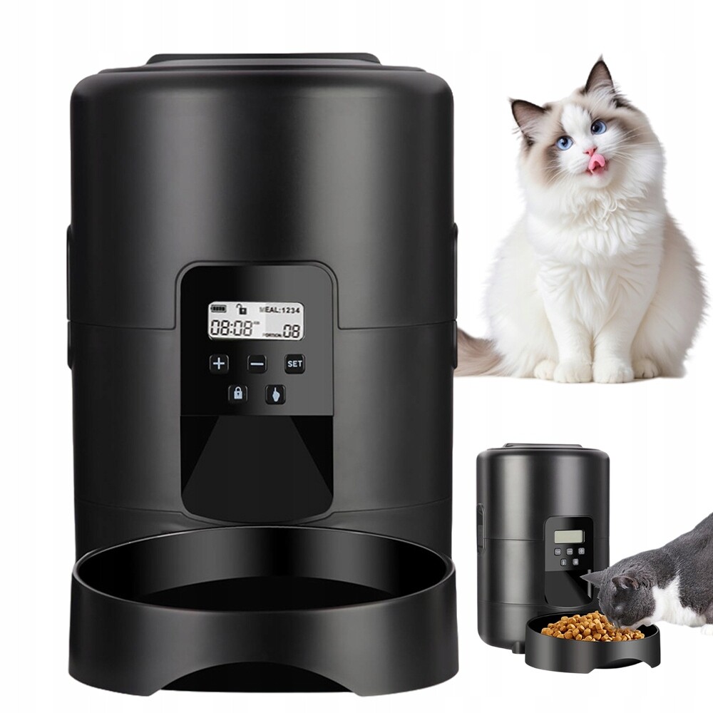 Automat Dávkovač Krmiva Pro Psa Kočku 2 L 12 Hodin Časovač Krmítko Pro Zvířata